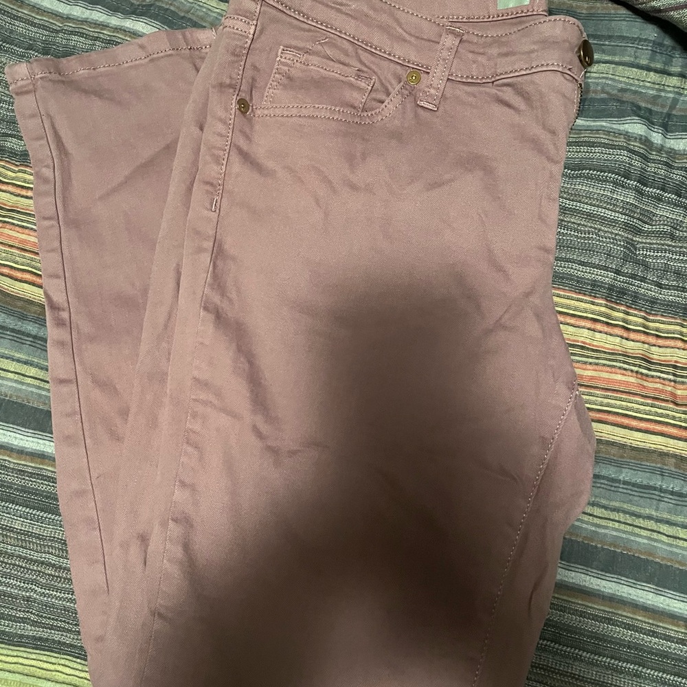 Ladies size 12 mauve colored skinny jeans